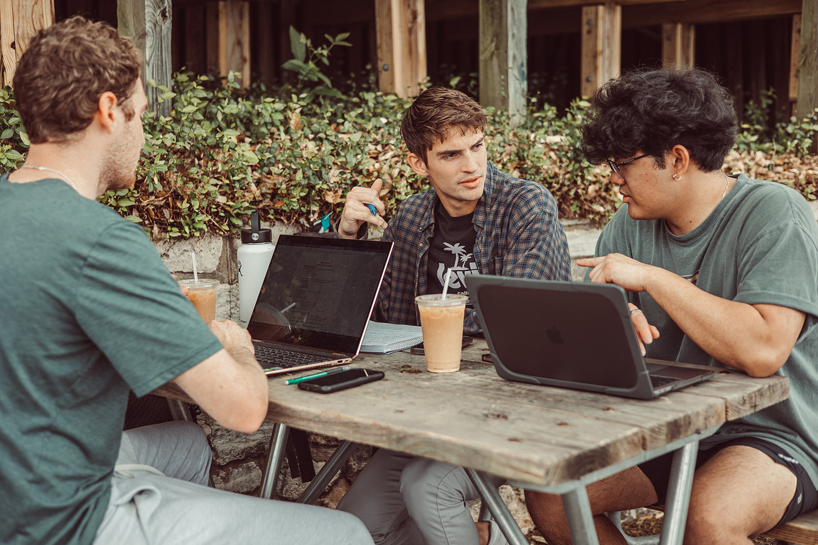 Students studying together at UT in Austin, TX.