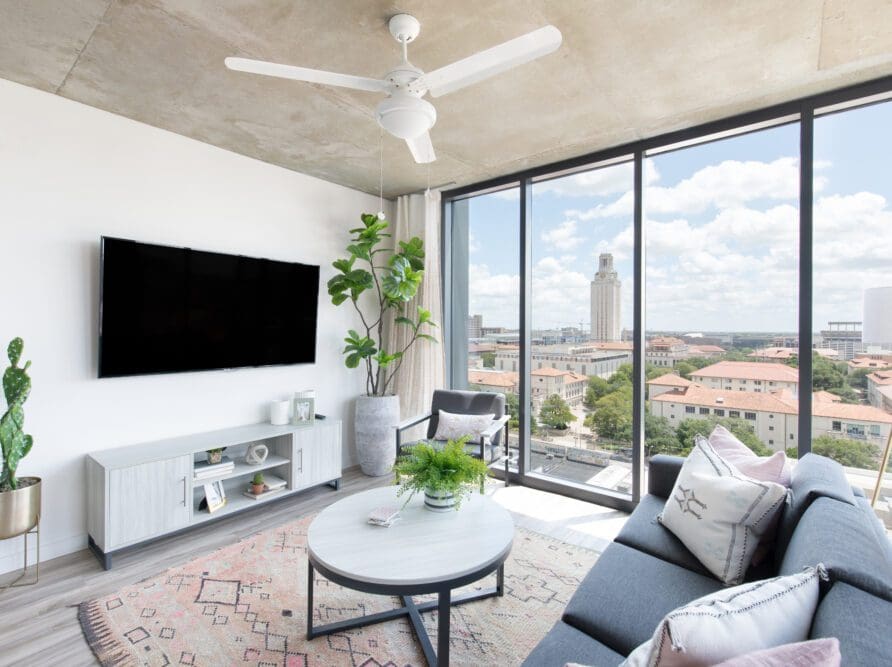 Unit Interior Moontower Student Housing project in Austin, Texas