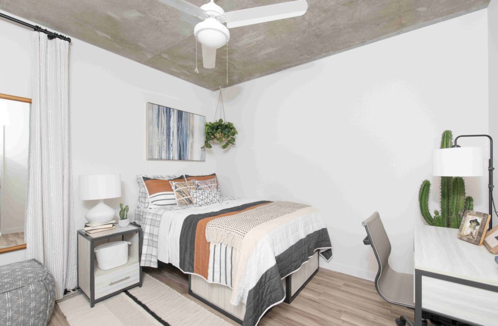 Bedroom at Moontower without a window