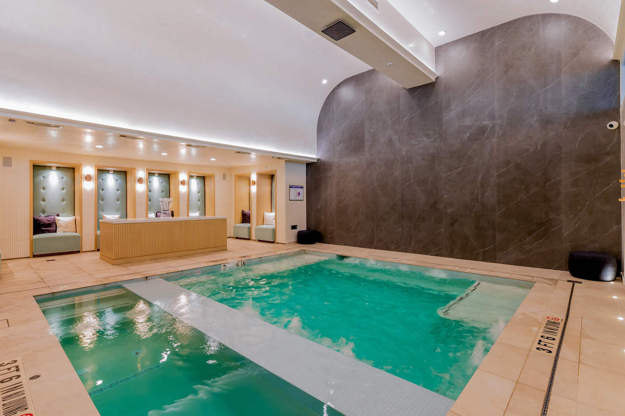 The spa at Villas on Rio has both warm and cold indoor pools.