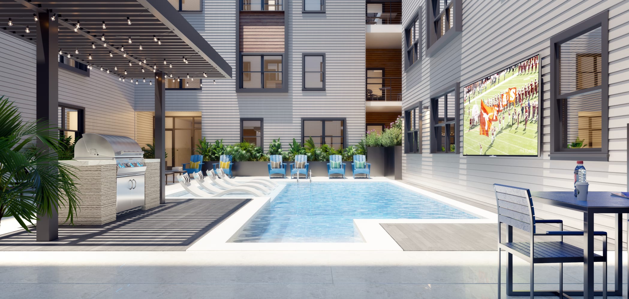 Noble 2500 Apartment Pool Deck in West Campus