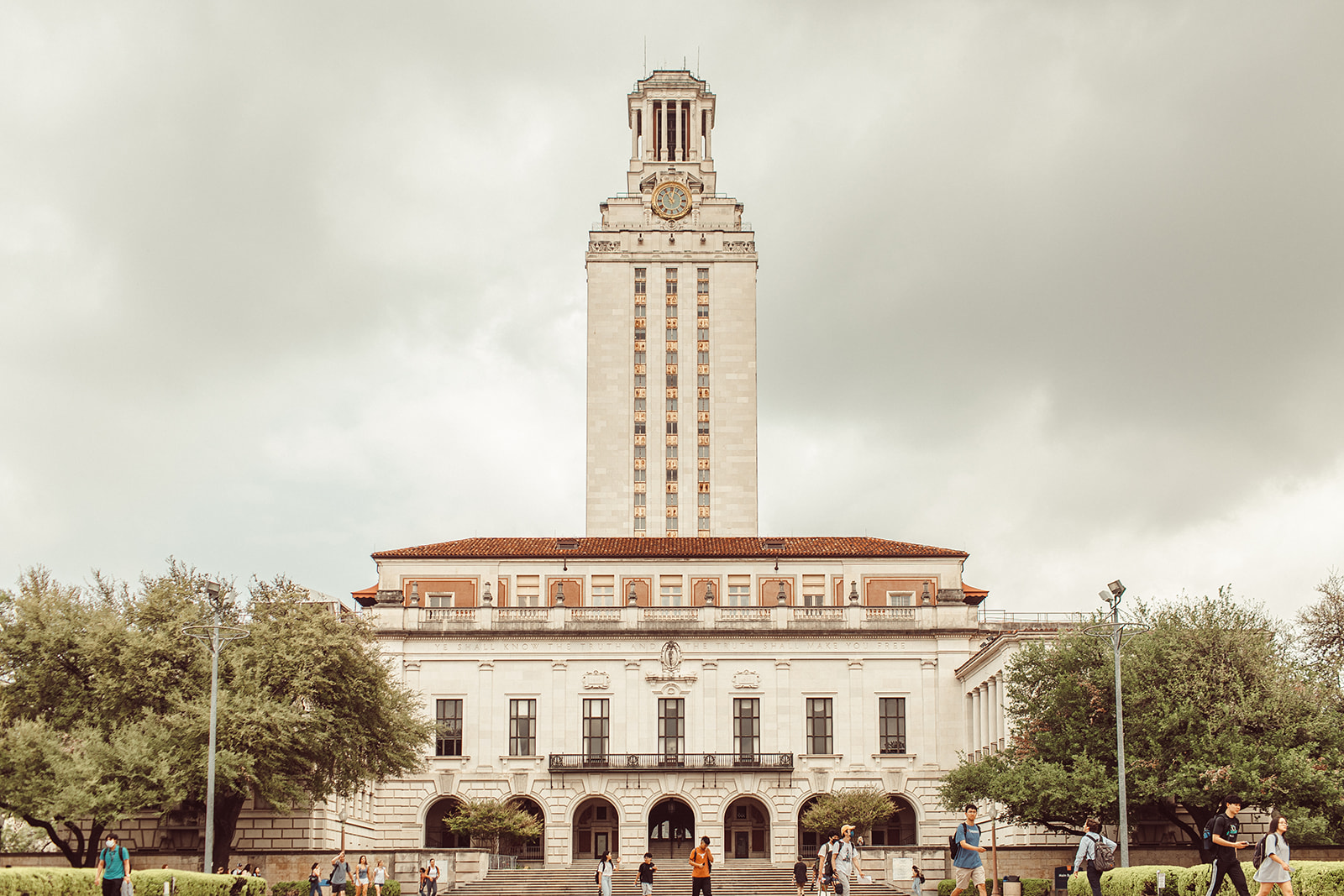 The UT tower at the University of Texas at Austin.