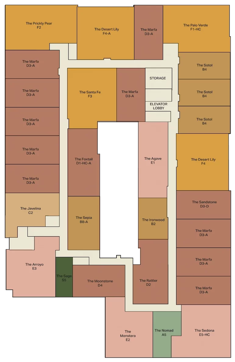 Site plan of Rambler's 4th floor.
