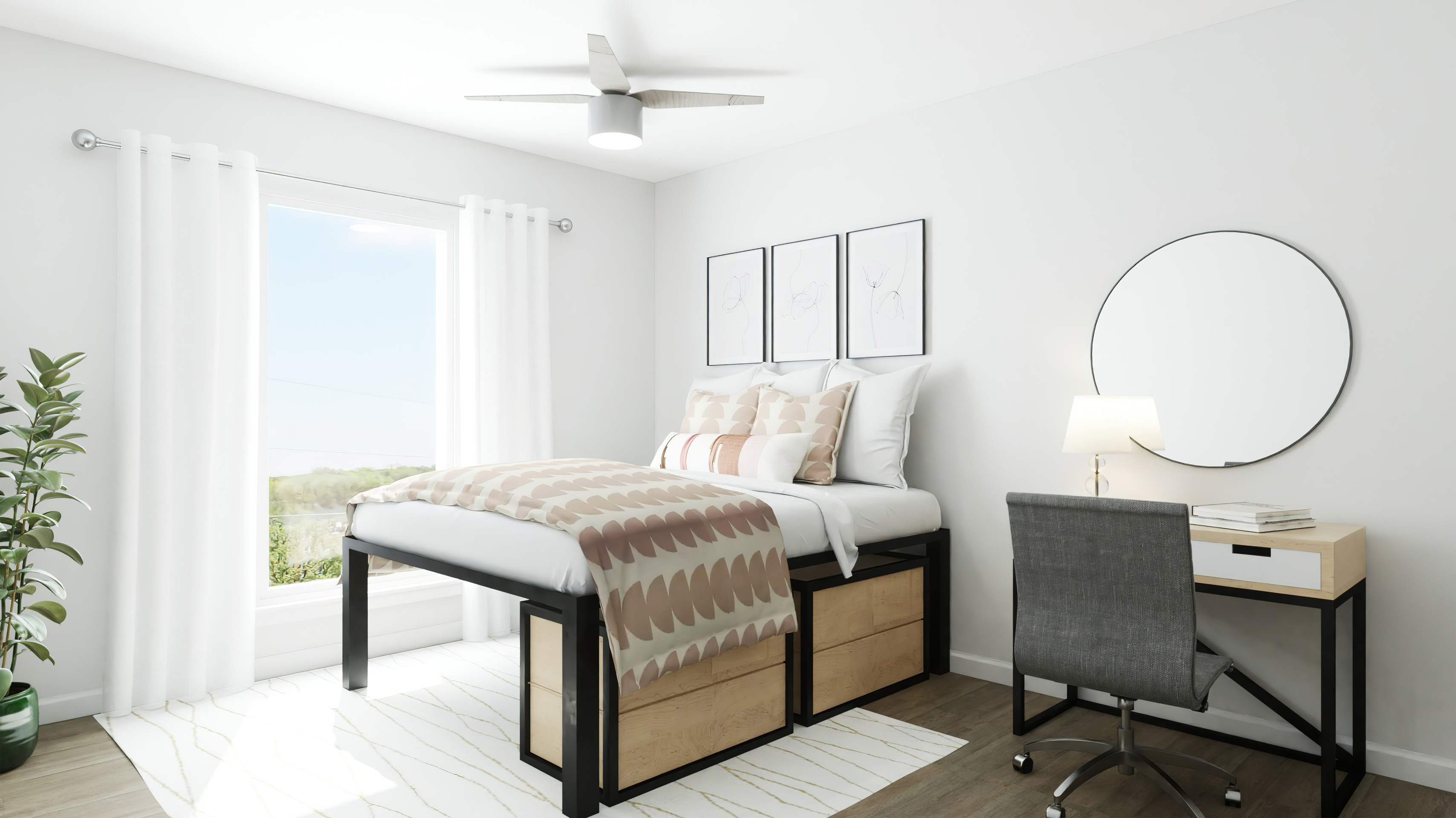 Interior Bedroom at Rambler ATX