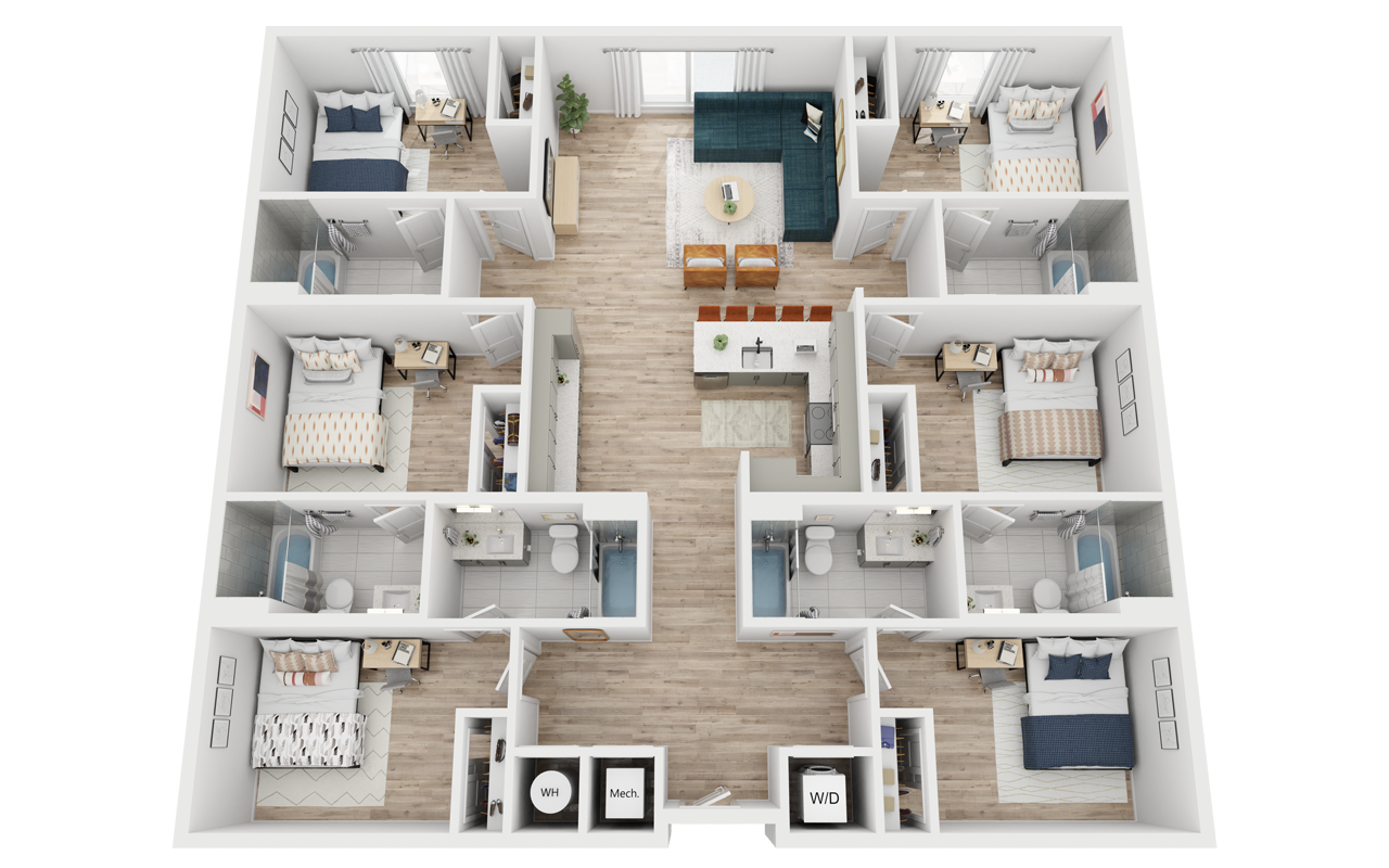 The Desert Lily, 6x6 unit at Rambler ATX