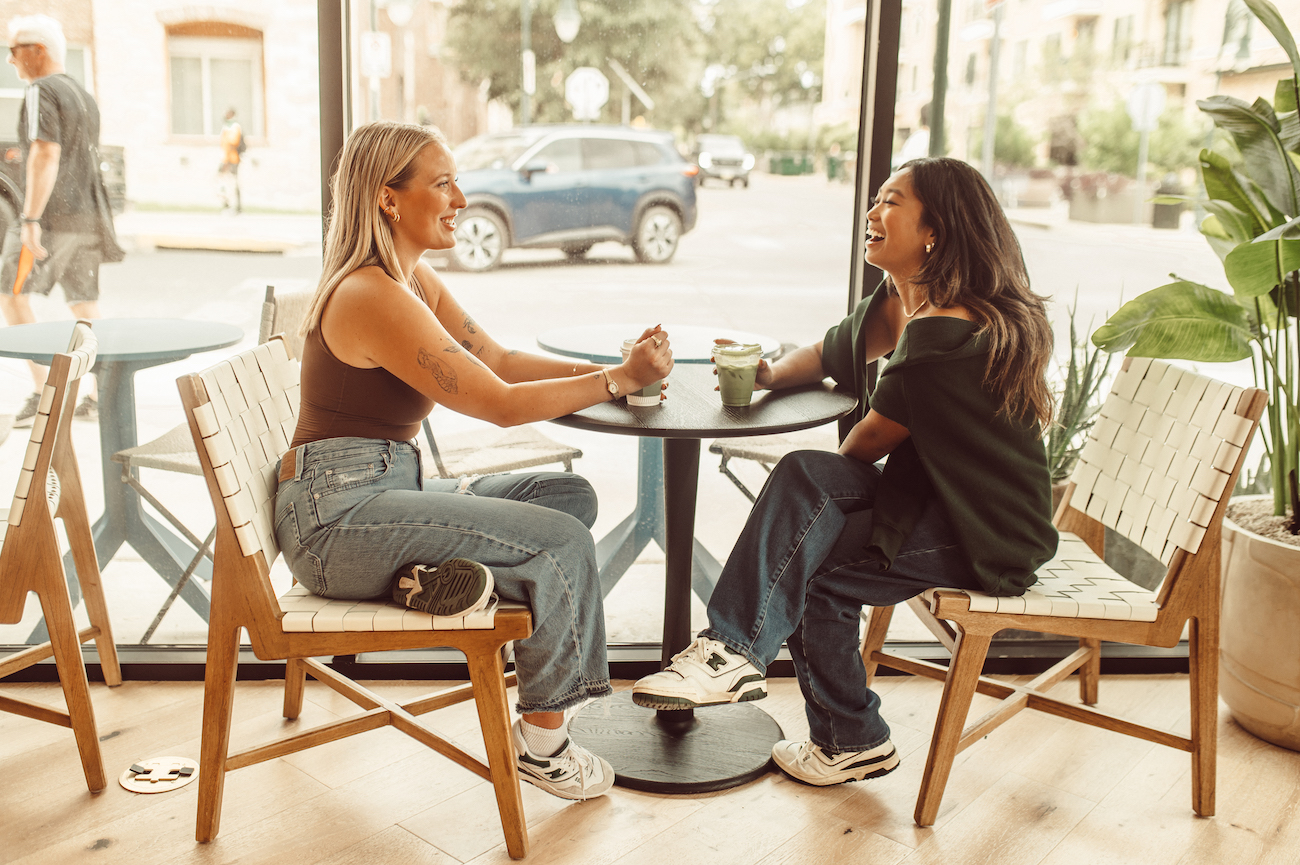 Two roommates chatting at daydreamer in Rambler ATX