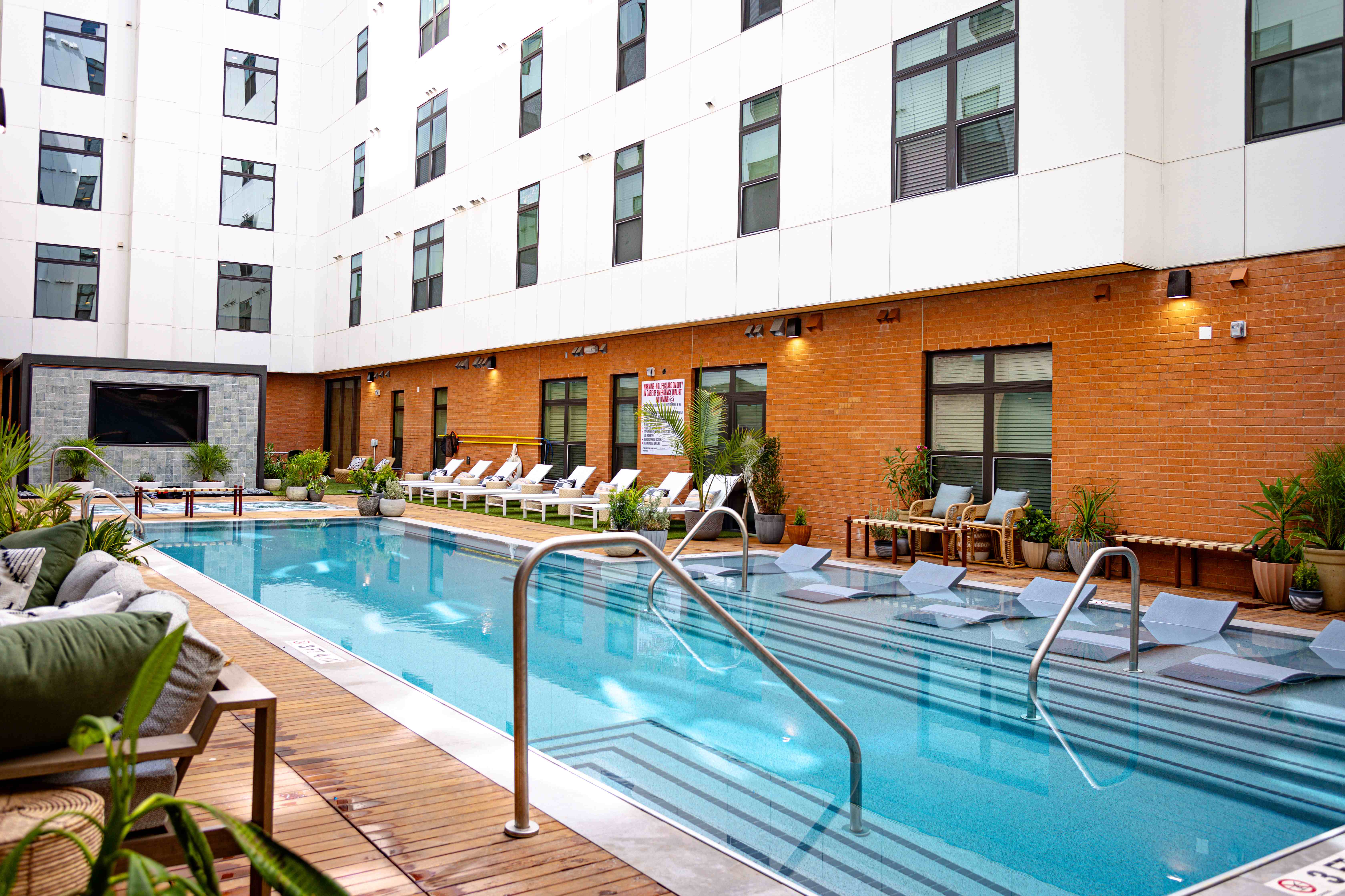 West Campus Pool at Rambler ATX, a new student housing property near UT Austin.