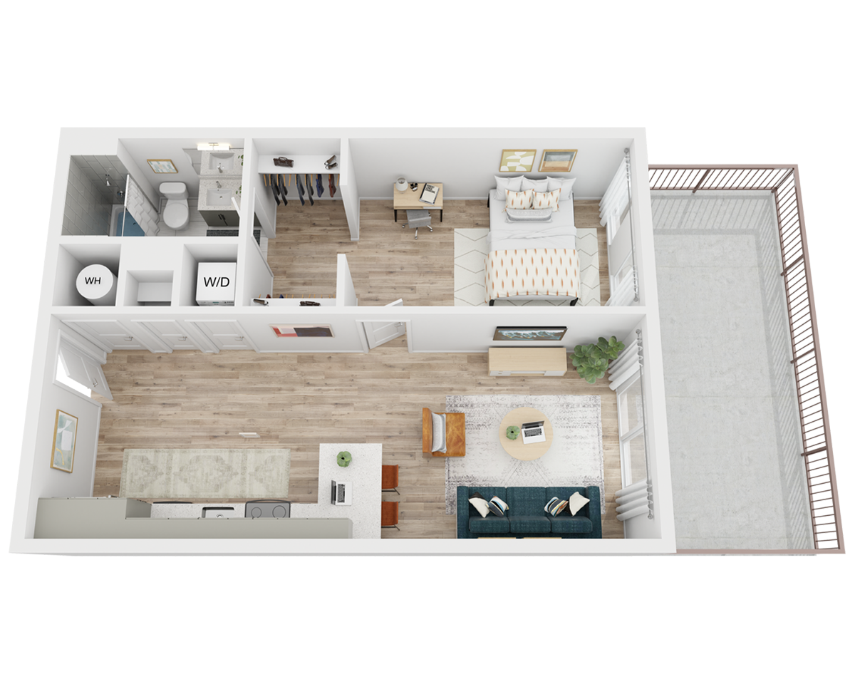 3D floor plan of The Tumbleweed