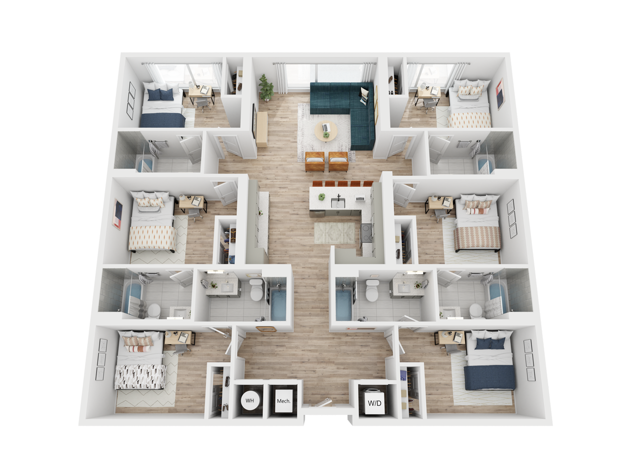 3D floor plan of The Desert Lily