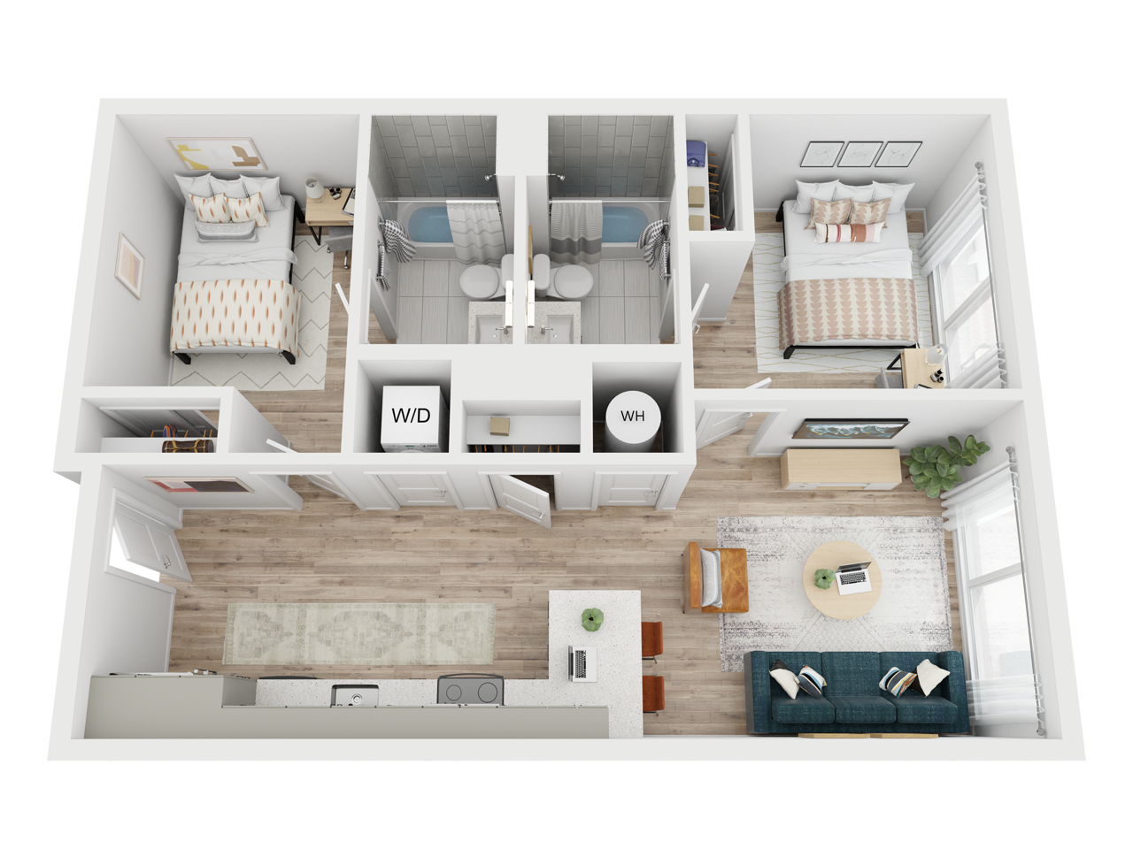 3D floor plan of The Señora.