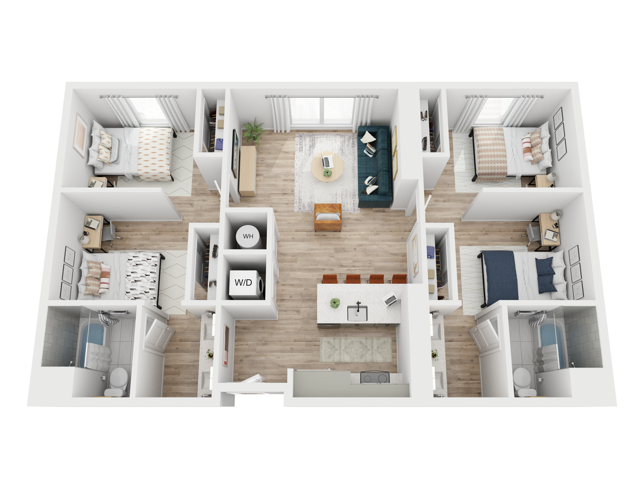3D floor plan of The Sepia.