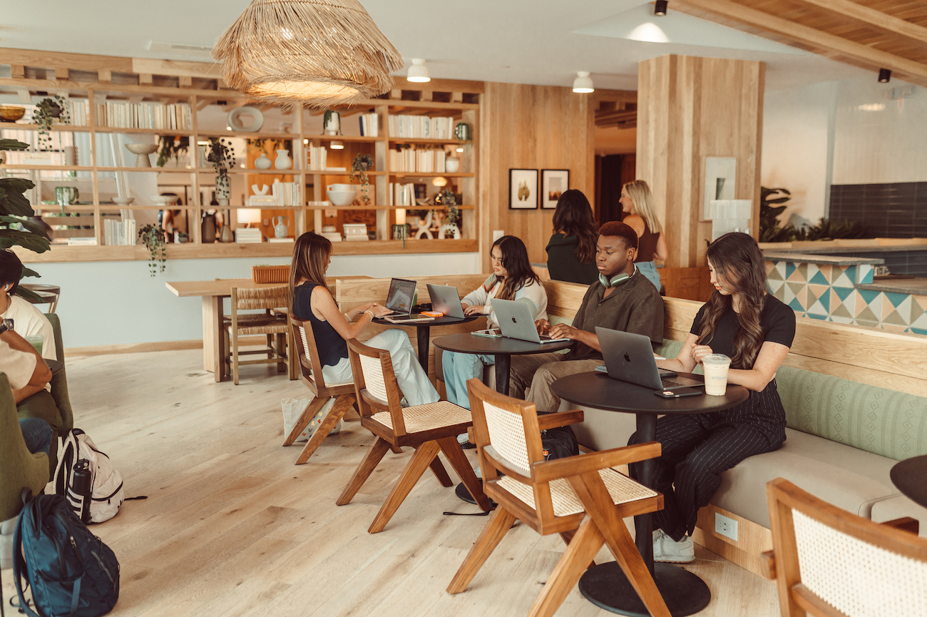 Study area and seating at Daydreamer in Rambler ATX