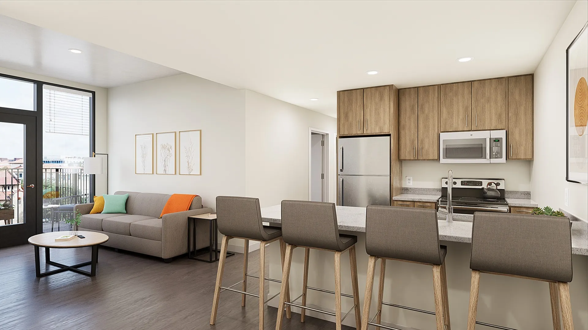 Rendering of Union on San Antonio kitchen