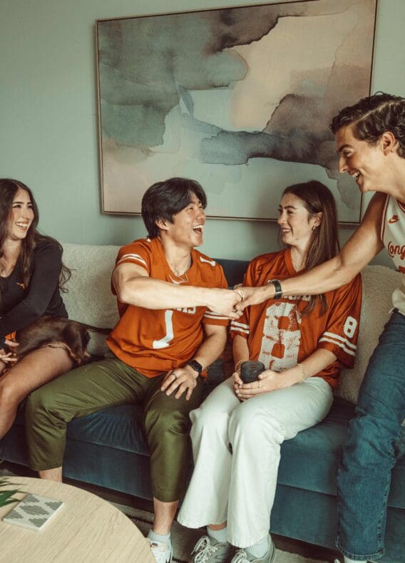 Students in living room in Rambler ATX