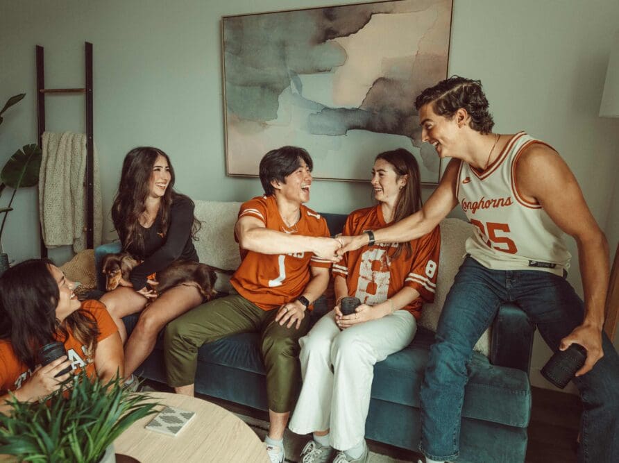 Students in living room in Rambler ATX