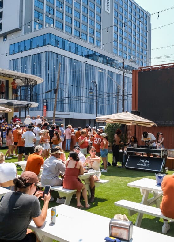 Victory Lap Turf Patio and Big Screen