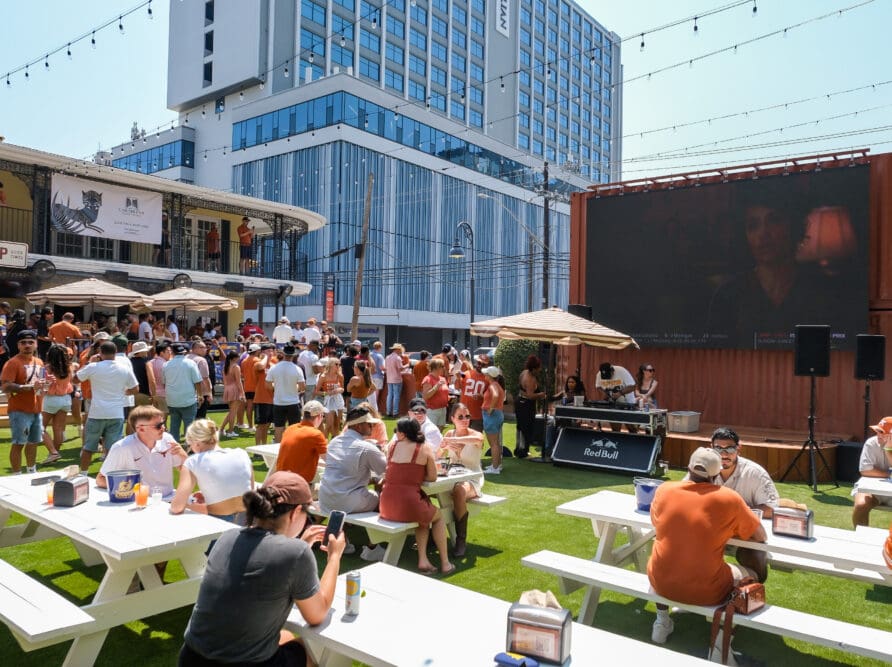 Victory Lap Turf Patio and Big Screen