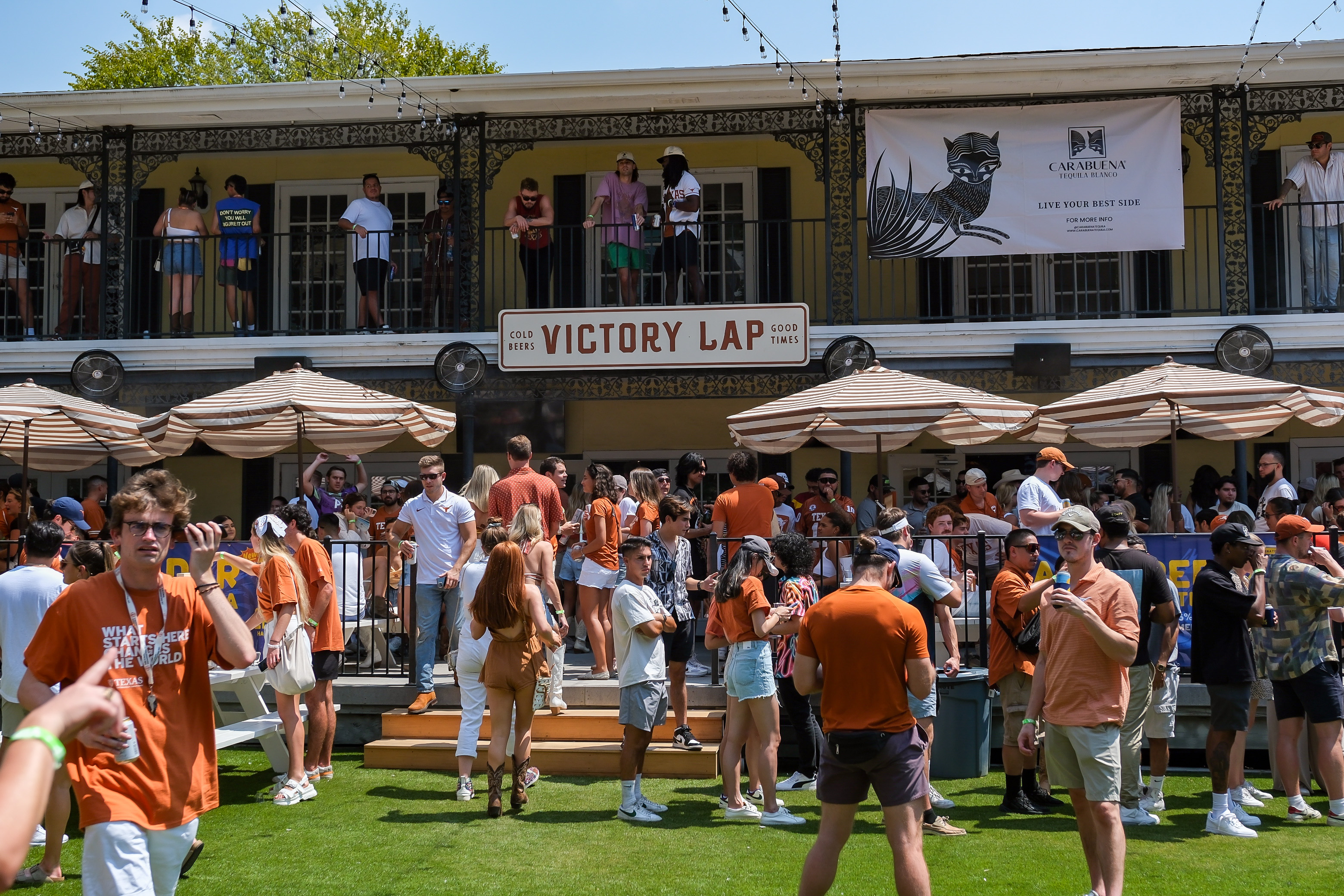 Victory Lap West Campus Outdoor Turf Patio